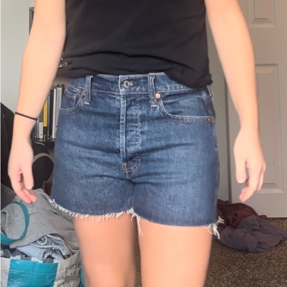 High Rise Jean Shorts - Picture 5 of 5